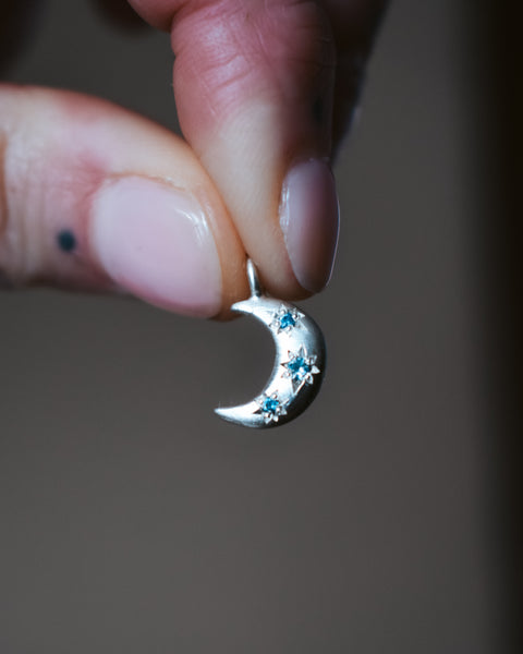Starry Moon Charm - Pre-Order - Customizable