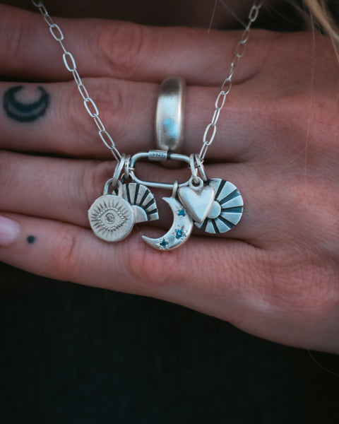 Sterling Silver Threaded Charm Connector - Pre-Order