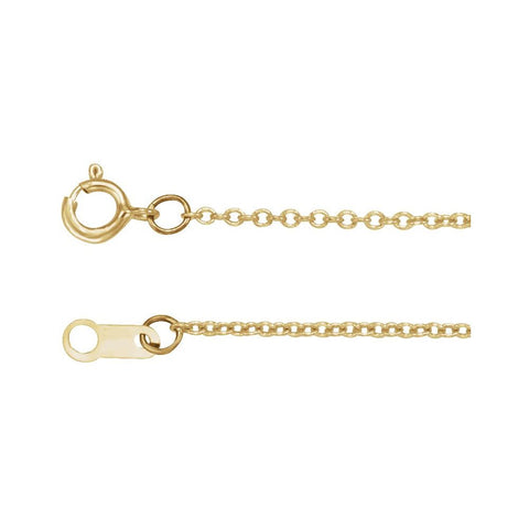 Classic Cable Chain - Silver or Gold (10k / 14k / 18k)