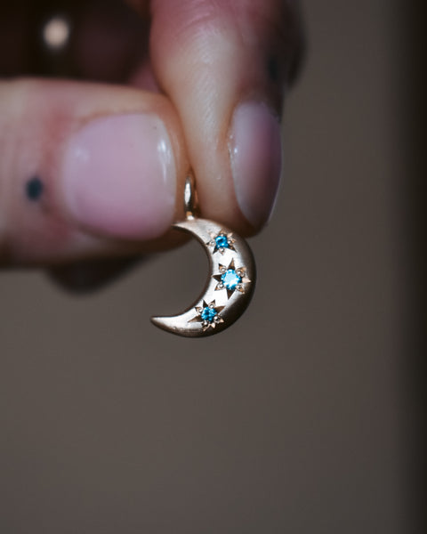 Starry Moon Charm - Pre-Order - Customizable