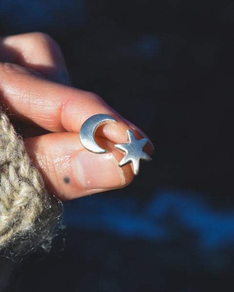 Cosmic Folk Post Earrings