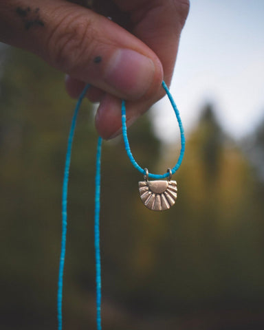Sundown Necklace - Turquoise & 14k Gold - Pre-Order