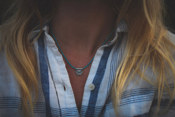 Sundown Necklace - Turquoise & Sterling - Pre-Order