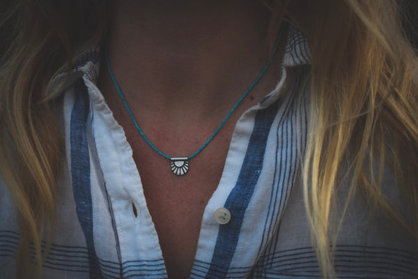 Sundown Necklace - Turquoise & Sterling - Pre-Order
