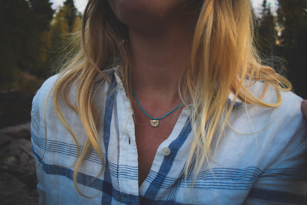 Sundown Necklace - Turquoise & 14k Gold - Pre-Order