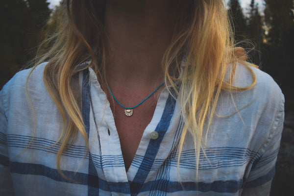 Sundown Necklace - Turquoise & 14k Gold - Pre-Order