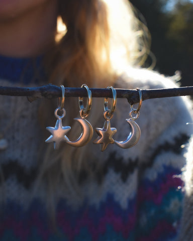 Cosmic Folk Hoop Charms