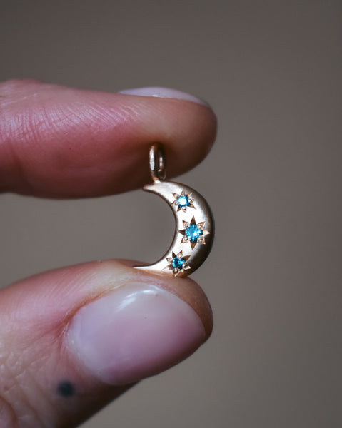 Starry Moon Charm - Pre-Order - Customizable