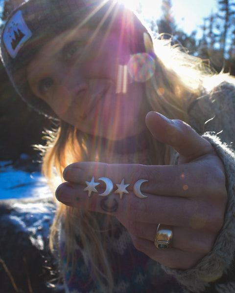 Cosmic Folk Post Earrings