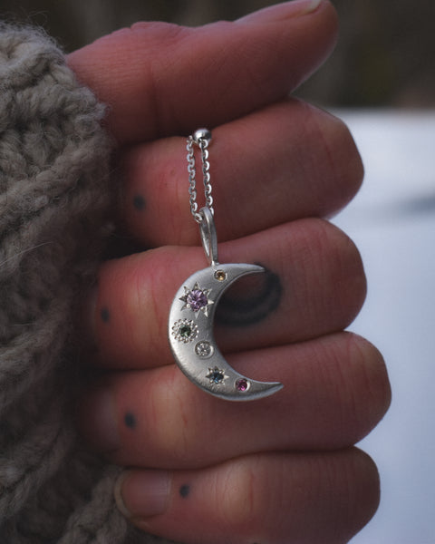 Quicksilver Necklace - Sapphires, Tourmaline & Diamond