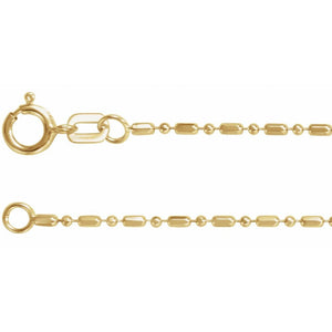 Bead Chain - Solid 14 karat gold