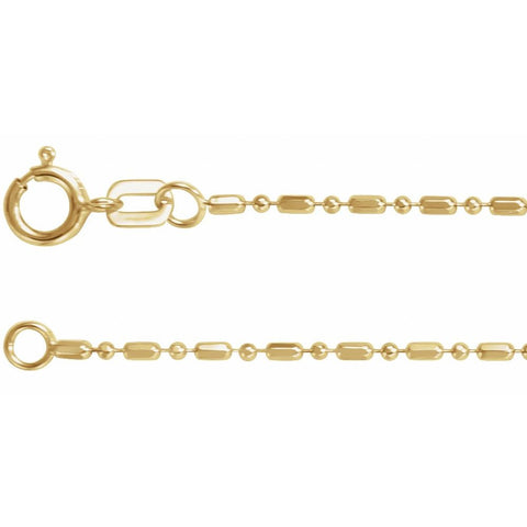 Bead Chain - Solid 14 karat gold