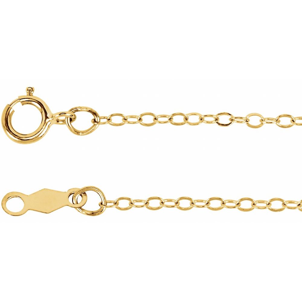 Flat Cable Chain - Solid 14 karat gold