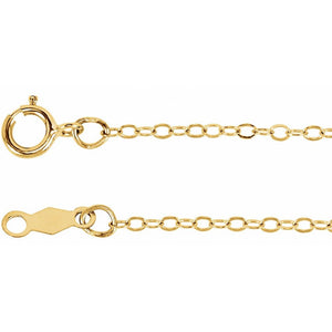 Flat Cable Chain - Solid 14 karat gold