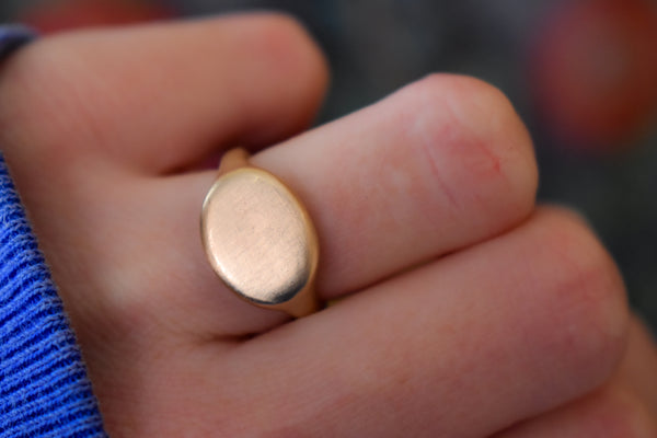 Antique Oval Signet - Made to Order