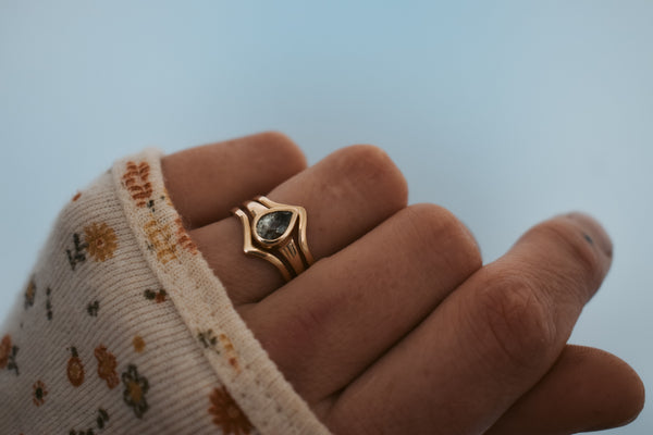 Freyja Solitaire - Pear Sapphire