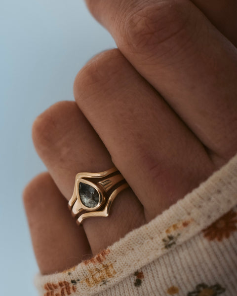 Freyja Solitaire - Pear Sapphire