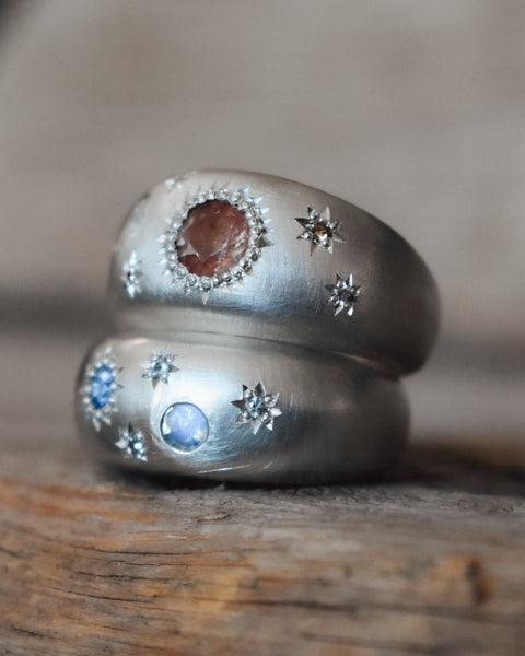 Heavenly Bodies Orb - Oregon Sunstones & Canadian Diamonds