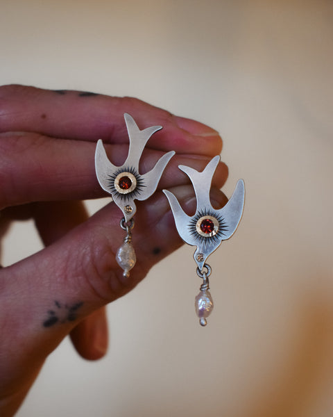 Peace Dove Post Earrings