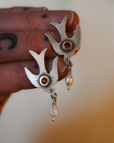 Peace Dove Post Earrings