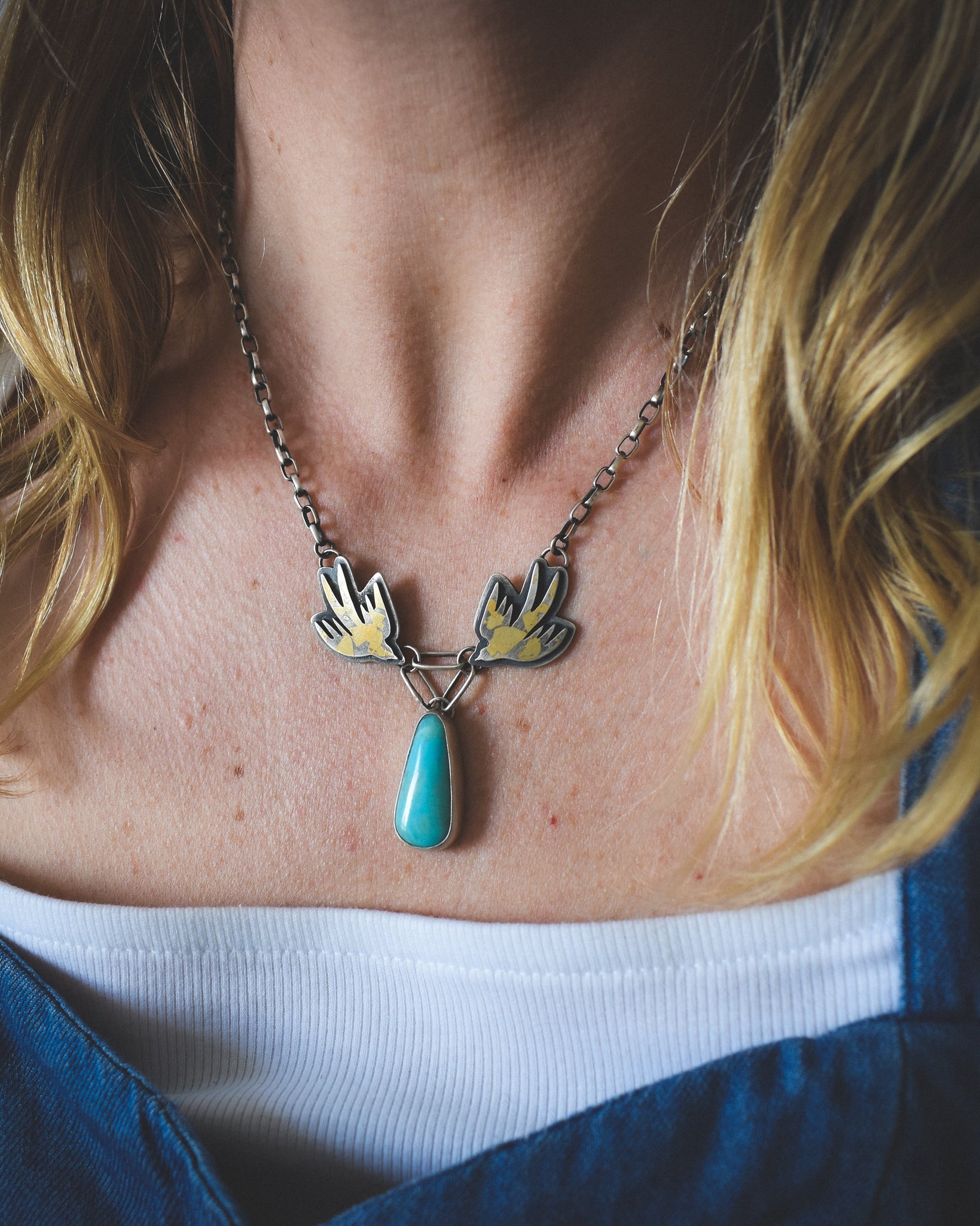 Free Bird Necklace - Royston Turquoise