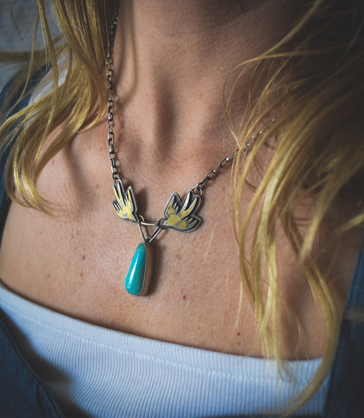 Free Bird Necklace - Royston Turquoise