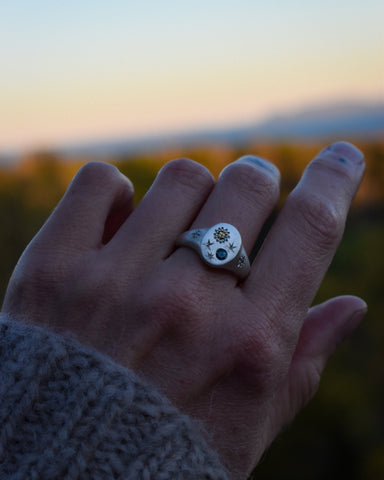 Heavenly Bodies Signet - Sapphires