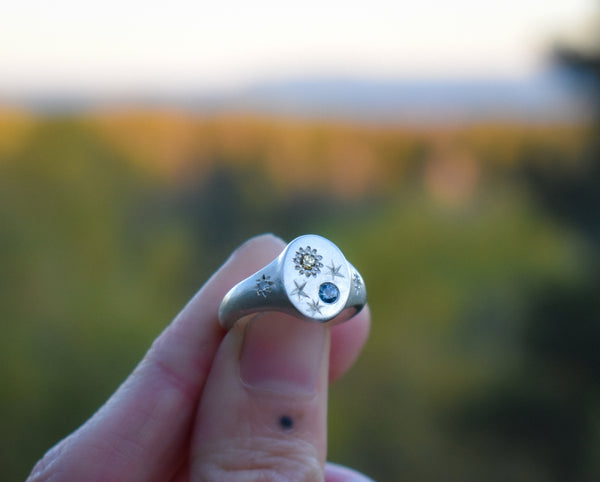 Heavenly Bodies Signet - Sapphires