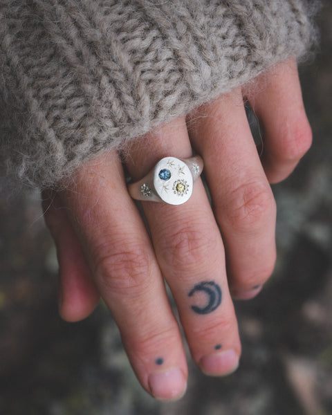 Heavenly Bodies Signet - Sapphires