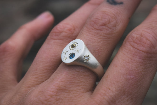 Heavenly Bodies Signet - Sapphires