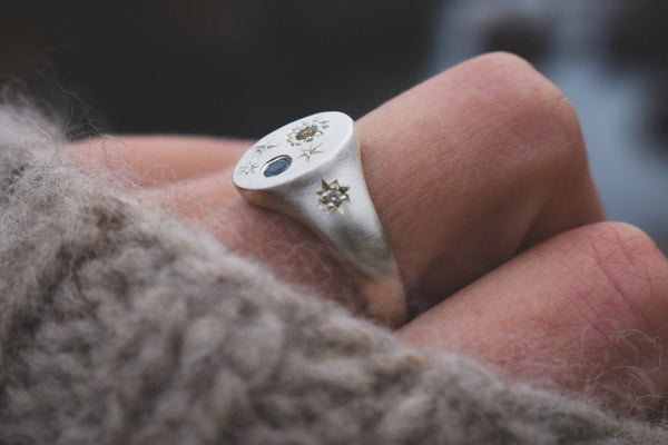 Heavenly Bodies Signet - Sapphires