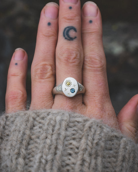Heavenly Bodies Signet - Sapphires