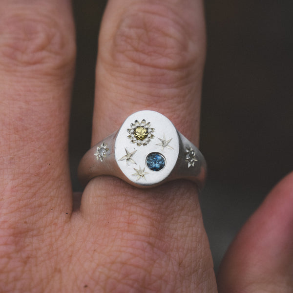 Heavenly Bodies Signet - Sapphires
