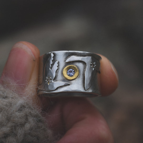 Migration Ring 2.0 - Sapphire & Diamonds