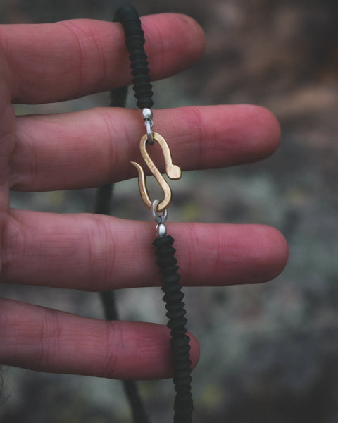 Snake Medicine Choker - Nephrite Jade & 14k Solid Gold