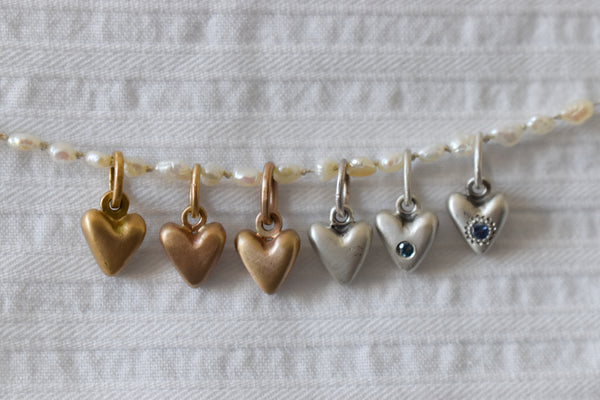 Fine Heart Charms - Solid Gold