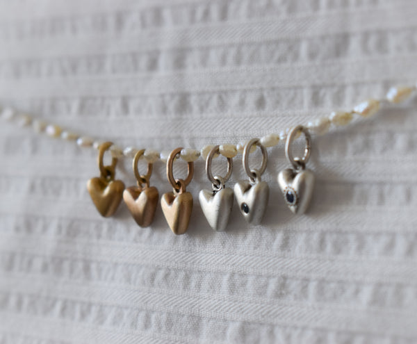 Fine Heart Charms - Solid Gold