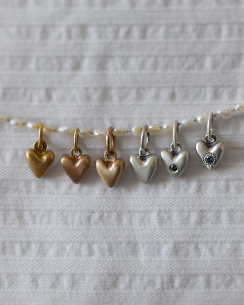 Fine Heart Charms - Solid Gold