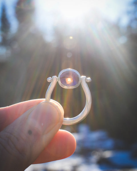 Swivel Ring - Iris Amethyst & Citrine - Size 8