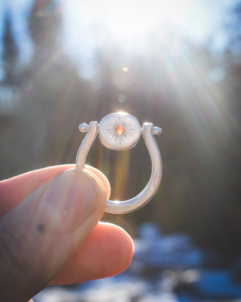 Swivel Ring - Iris Amethyst & Citrine - Size 8