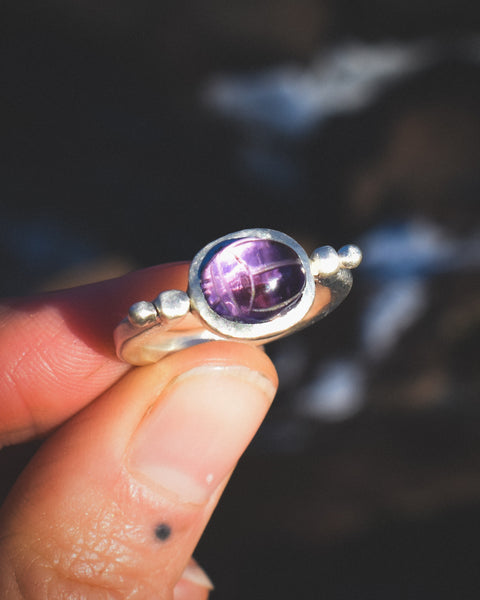 Swivel Ring - Iris Amethyst & Citrine - Size 8
