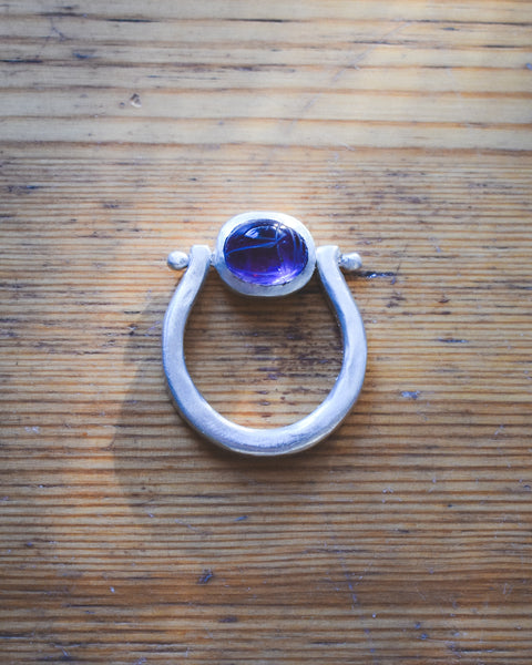 Swivel Ring - Iris Amethyst & Citrine - Size 8