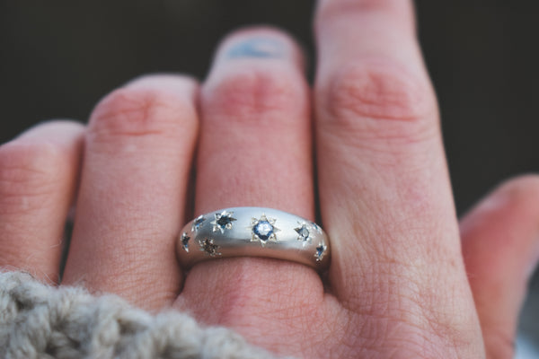 Star Studded Orb - Sapphires & Diamonds