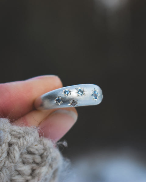 Star Studded Orb - Sapphires & Diamonds