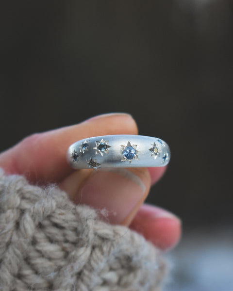 Star Studded Orb - Sapphires & Diamonds