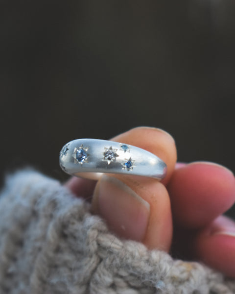 Star Studded Orb - Sapphires & Diamonds