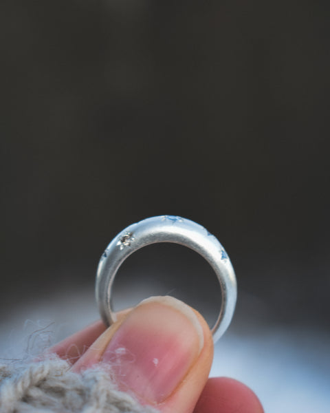 Star Studded Orb - Sapphires & Diamonds