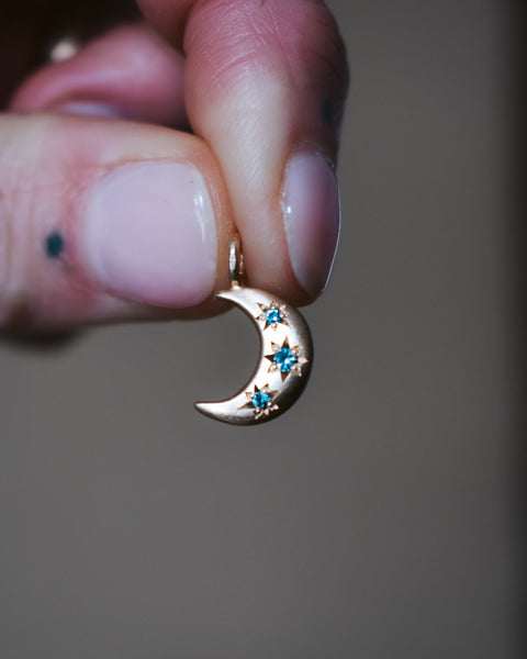 Starry Moon Charm - Pre-Order - Customizable