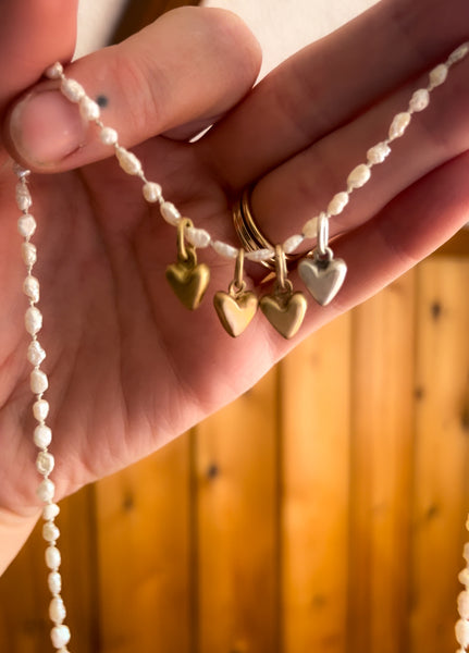 Gemstone Tender Heart Charms