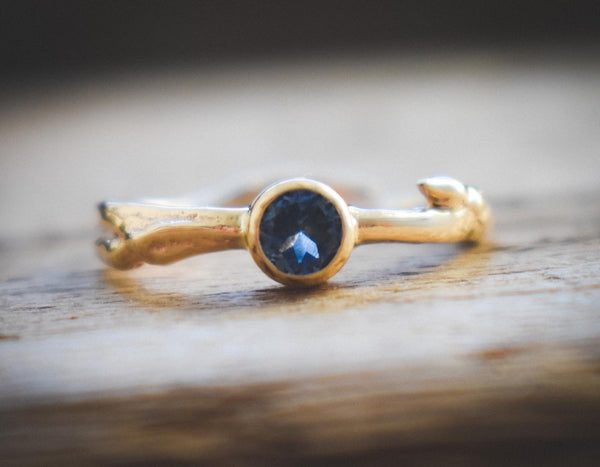 Aspen Twig Ring - Montana Sapphire